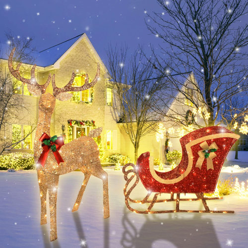 Wayfair Lighted Lighted Displays Outdoor Christmas Decorations You'll